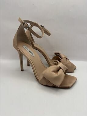 Steve Madden Trusty Bow Stiletto Blush Satin Heels Women Size 8.5